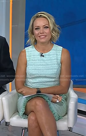 Dylan’s green tweed dress on Today