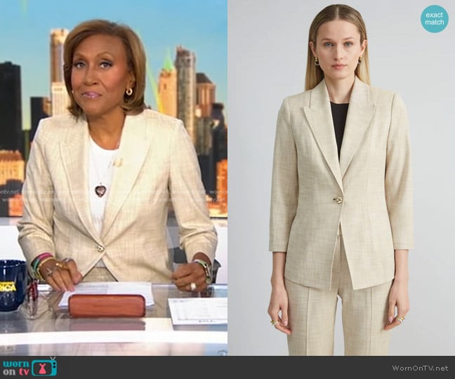 Robin’s beige blazer on Good Morning America