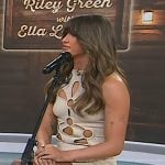 Ella Langley’s beige cutouts mini dress on Today