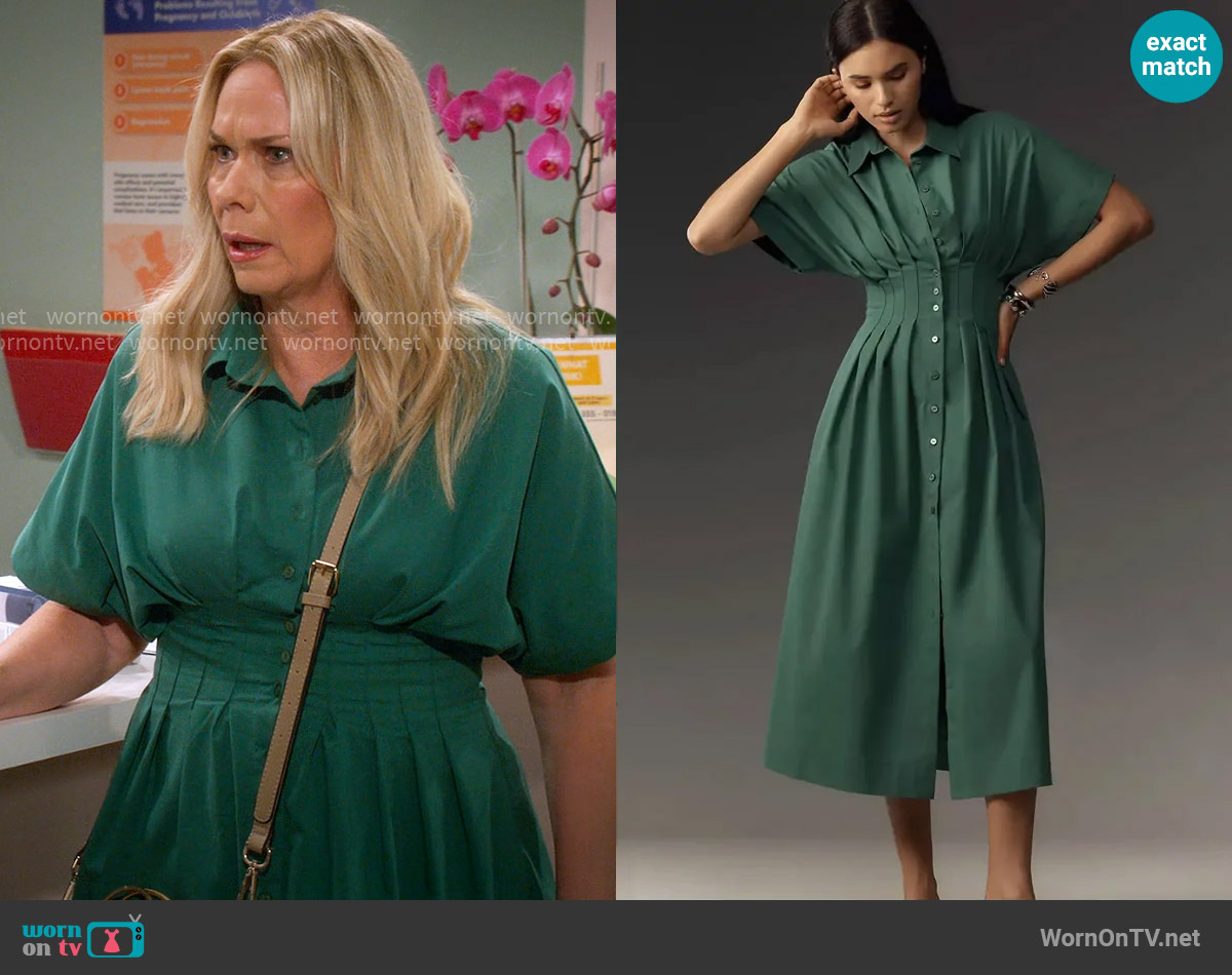 Exquise The Tobie Shirt Dress worn by Leanne Murphy (Leanne Morgan) on Leanne