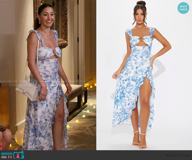 Fashion Nova Estee Floral Maxi Dress worn by Melissa Carelli on The Valley