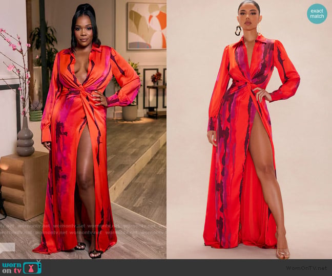 Fashion Nova Gabriella Long Sleeve Maxi Dress worn by Jasmine Goode on The Valley