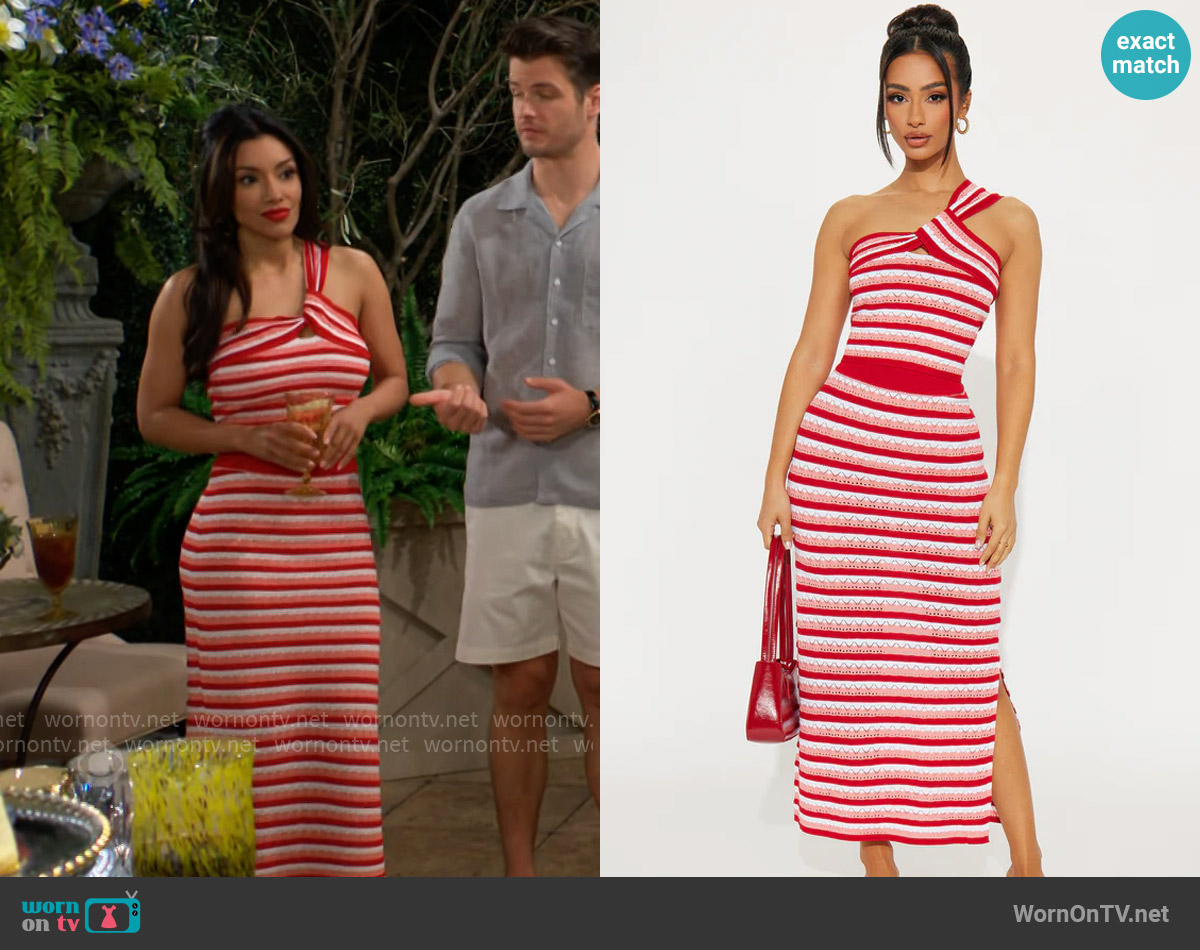Fashion Nova Molly Crochet Skirt Set worn by Audra Charles (Zuleyka Silver) on The Young and the Restless