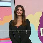 Emily Ratajkowski’s black scoop neck top on Today