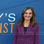 Joy’s navy floral blazer and pant suit on Today