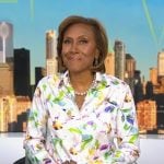 Robin’s floral button front blouse on Good Morning America