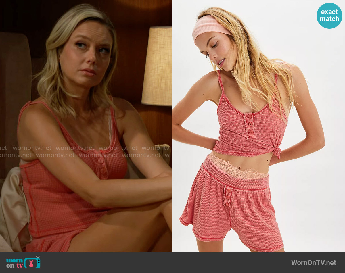Free People Sleepy Eyes Set in Red Rocks Combo worn by Abby Newman (Melissa Ordway) on The Young and the Restless