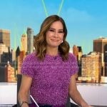 Rebecca’s purple fuzzy top on Good Morning America