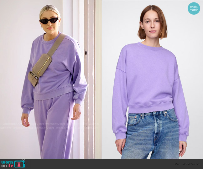 Gap VintageSoft Wedge Crewneck Sweatshirt worn by Gina Kirschenheiter on The Real Housewives of Orange County