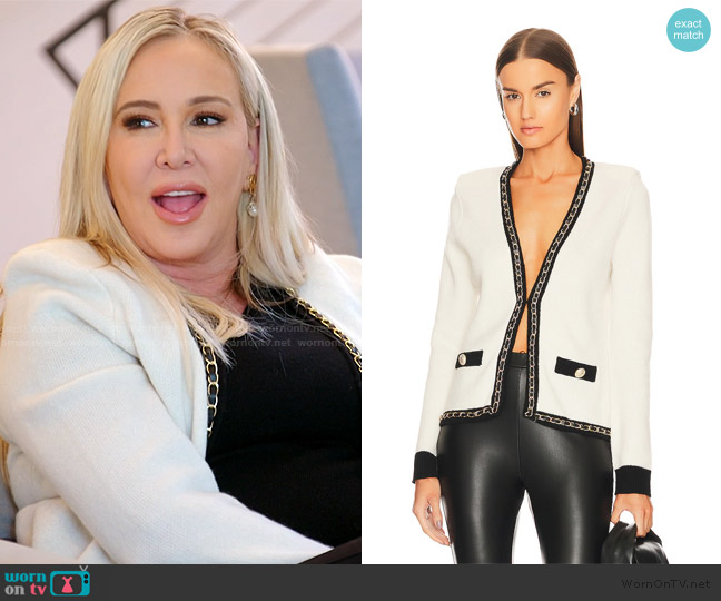 Generation Love Senna Chain Cardigan worn by Shannon Beador on The Real Housewives of Orange County