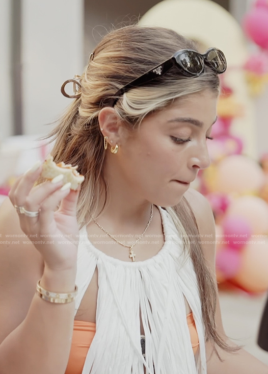 Gia’s black sunglasses on Next Gen NYC
