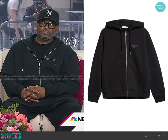 Givenchy Regular Fit Zip Hoodie worn by Omar Epps on Today