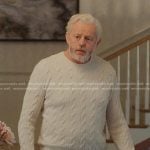 Harris’s white cable knit sweater on We Were Liars
