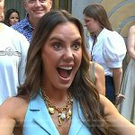 Kendra Scott’s blue vest top and necklace on Today