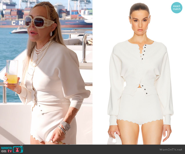 Helsa Elvira Shorts in Cream worn by Marysol Patton (Marysol Patton) on The Real Housewives of Miami