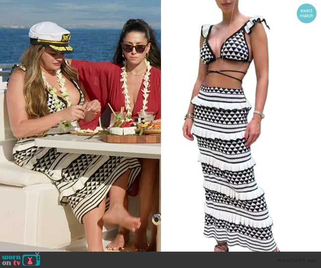 Hesaco Two Piece Coverup Set worn by Brittany Cartwright on The Valley