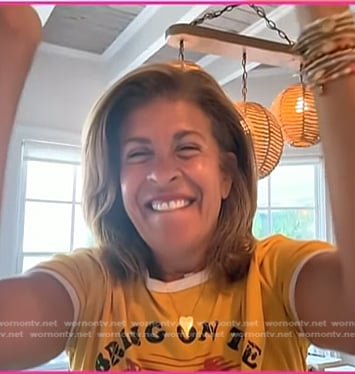 Hoda’s yellow print tee on Today
