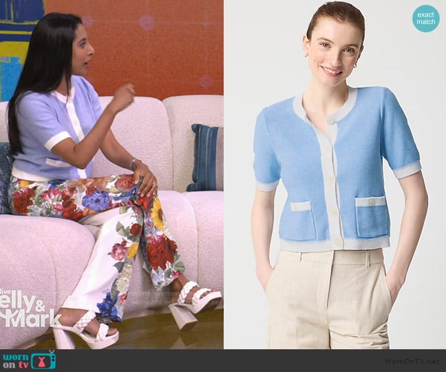 J. Crew Knit Wrap Cardigan worn by Dr. Roshini Raj on Live with Kelly and Mark