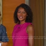 Janai’s berry pink vest and pants on Good Morning America