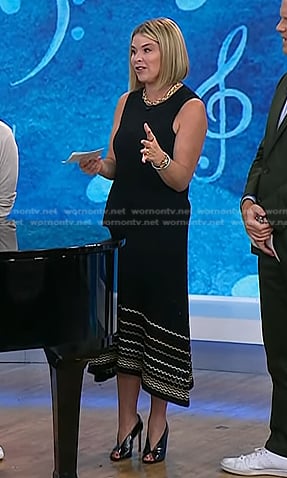 Jenna’s black open-toe leather heels on Today