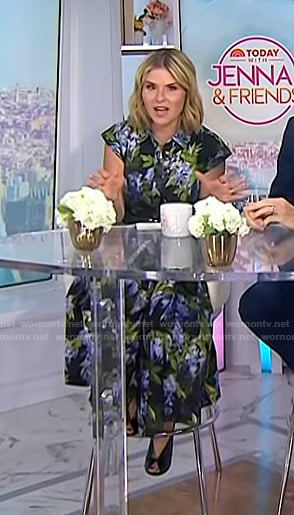 Jenna’s black open-toe leather heels on Today