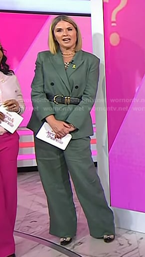 Jenna’s green blazer and pants on Today