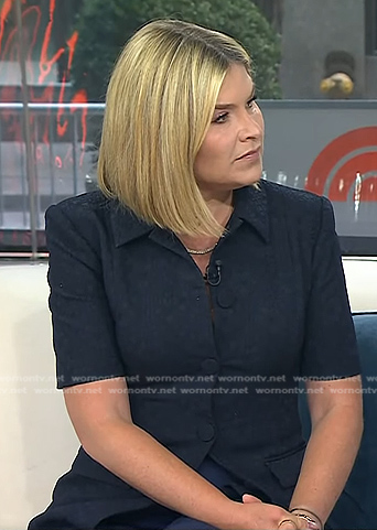 Jenna’s navy short sleeve jacket on Today