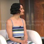 Jenny Slate’s striped crop top and skirt set on CBS Mornings
