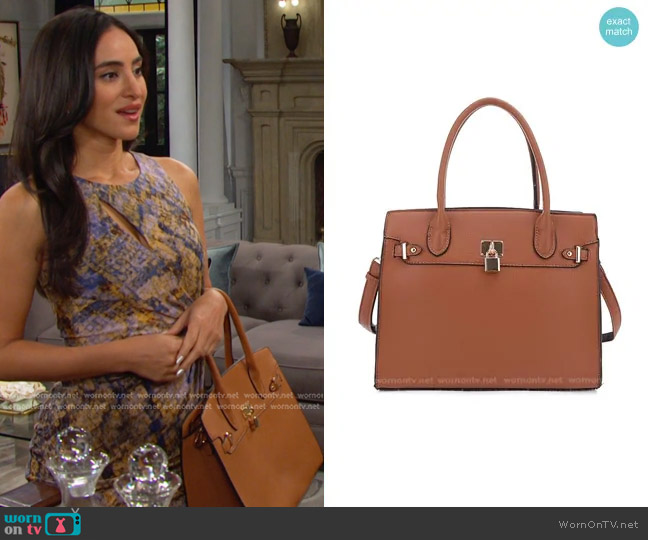 Jessie & James Evelyn Concealed Carry Lock and Key Satchel worn by Gabi Hernandez (Cherie Jimenez) on Days of our Lives
