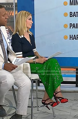 Jill’s navy and red heel sandals on Today