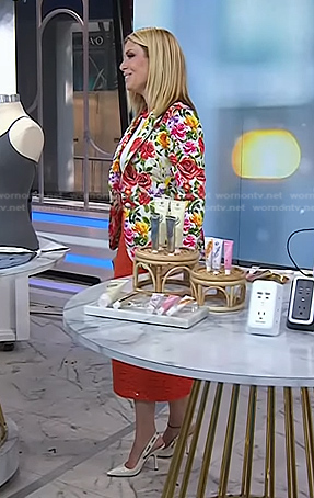 Jill’s white bow slingback pumps on Today