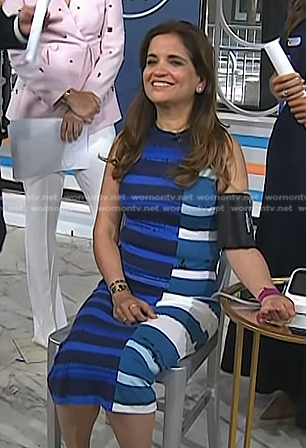 Jodi’s blue striped dress on Today