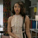 Kat’s tweed romper on Beyond the Gates