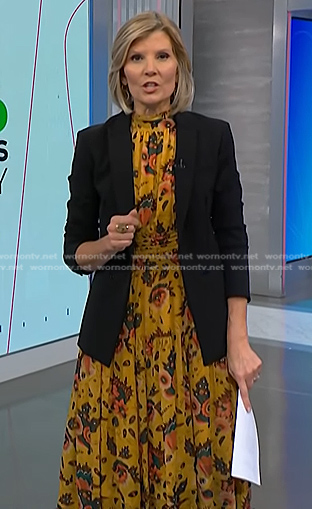 Kate’s yellow floral dress and black blazer on NBC News Daily
