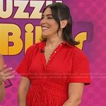 Katie Stilo’s red smocked waist shirtdress on Today