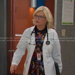 Kayla’s black floral dress on Days of our Lives