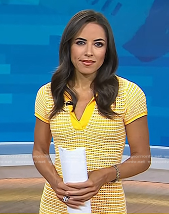Kaylee’s yellow knit polo dress on Today
