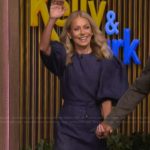 Kelly’s blue balloon sleeve dress on Live with Kelly and Ryan
