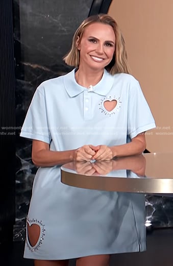 Keltie’s blue heart cutout polo dress on E! News