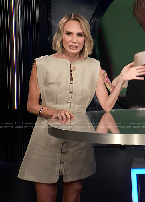 Keltie’s khaki button front mini dress on E! News