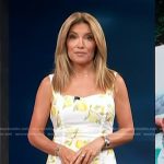 Kit’s white lemon print mini dress on Access Hollywood