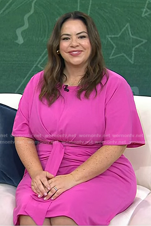 Kristin Gallant’s pink tie front dress on Today