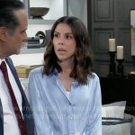Kristina’s blue button down top on General Hospital