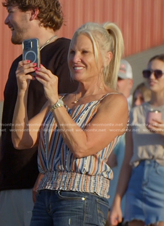 Kristi’s striped cami top on The McBee Dynasty Real American Cowboys