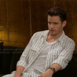 Kyle’s striped shirt and shorts set on The Young and the Restless