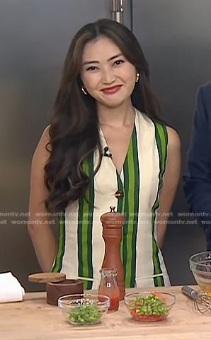 Kylie Sakaida’s green striped dress on Today