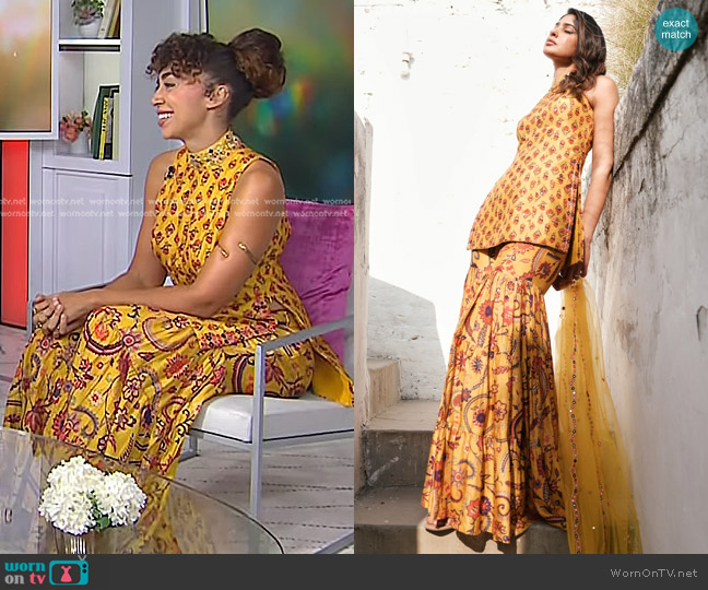KYNAH x Drishti & Zahabia Aiza Sharara Set worn by Shan Boodram on Today