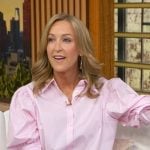 Lara’s pink short sleeve top on Good Morning America