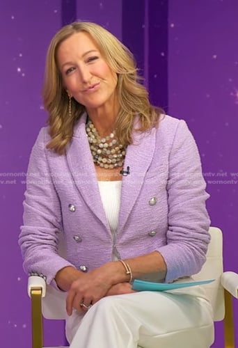 Lara’s lilac cropped blazer on Good Morning America
