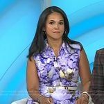 Laura's purple floral sleeveless dress on Today
